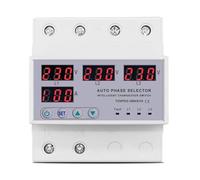 100A 63A 3 phase 3P+N Din rail phase selector adjustable Over and Under Voltage current protection Monitor Relays Protector(100A phase selector)