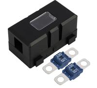 100A Porte-fusible ANS pour Véhicules avec 2 Fusibles Midi à Vis, Porte Fusible Voiture, Protection à Courant pour Autos, Camions, Engins de Chantier, Machines Agricoles, Bus et Caravanes (100A)