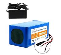 100Ah 36V Lithium Battery Pack, 10S4P 18650 Rechargeable Battery with 30A BMS, Compatible with 750W-1000W Electric Scooter/Bicycle/Mobility Scooter, Replacement for 36V Ebike Battery(2 Line-DC)