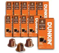 100Capsules de café Dunkin' Donuts Chocolat | Compatibles avec les machines Nespresso Original | 100% Arabica | Torréfaction douce aux notes de chocolat | Onctueux, aromatique et gourmand