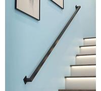100cm 150cm Garde Corps Escalier Murale Main Courante Escalier Pour Intérieure Extérieu, Poignée Rambarde De Sécurité Pour Entrée Portail Couloir Lofts(Black,80cm/2.6ft)