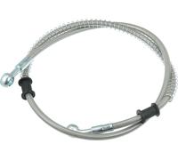 100cm 39.37" Moto Tressé Frein Embrayage Huile Tuyau Argenté
