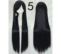 100CM 39 `` Longues Perruques Droites Femmes Perruques en usage courant Synthétique Haute Température Faux Cheveux Cosplay Party Perruques Communes + Perruques Casquette Une Taille Longue Perruque D