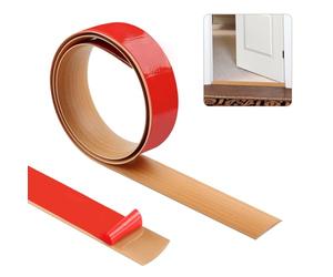 100cm×4cm Bande de seuil, bandes de garniture de porte de tapis,bande de séparation de porte de sol auto-adhésive, bande de garniture de bord(Grain de bois de chêne jaune)
