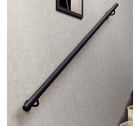 100cm Balustrade Escalier En Métal Pour Intérieure Extérieur, Main Courante Escalier Murale, Noir Rampe D'escalier Pour Âgés Enfants Handicapée(80cm/2.6ft)