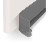 100cm Brosse Bas de Porte, 2 Pièces Boudin de Porte, Joint Brosse Auto-adhésif, Joint de Porte Isolation Phonique Porte Insectes (Gris)