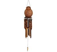 100cm Carillon avec Singe Noix de Coco Bois Bambou Jeu de Vent Son Jardin résistant aux intempéries Feng Shui Meilleur Son