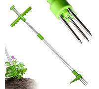 100cm Désherbeur Manuel,Désherbeur Jardin Debout avec Pédale&3 Griffes en Métal,Capable Saisir les Mauvaises Herbes et Leurs Racines,Multifonctionnelle Houe pour Jardinage pour Cour,Pelouse,Terrasse