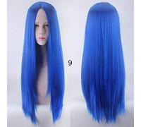 100Cm Long Staight Cosplay perruque résistant à la chaleur cheveux synthétiques Anime fête perruques 10 couleurs colorées 9