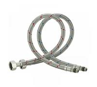 100cm Raccordement Flexible Robinet en Acier Inoxydable pour Eau Chaude et Froide Mitigeur Robinet de Evier Cuisine Étiquette