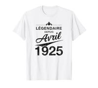 100e anniversaire Né en Avril 1925 Vintage 100 ans d'âge T-Shirt