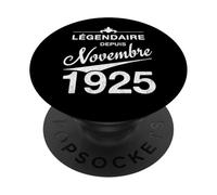 100e Anniversaire Né en Novembre 1925 Vintage 100 Ans d'âge PopSockets PopGrip Adhésif