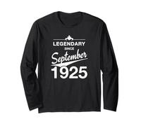 100e anniversaire Né en Septembre 1925 Vintage 100 ans d'âge Manche Longue