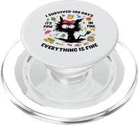 100e Jour d'école It's Fine I'm Fine Everything is Fine PopSockets PopGrip pour MagSafe
