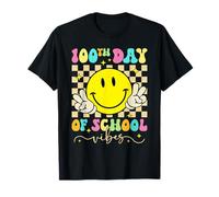 100e jour d'école Vibes Cute Smile Face 100 jours d'école T-Shirt