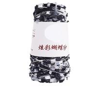 100g Colorful Butterfly Yarn - Hand-Woven DIY Wool Ball with Color Beads for Crafting and Knitting Projects(Inkbluecolor20#)