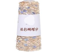 100g Colorful Butterfly Yarn - Hand-Woven DIY Wool Ball with Color Beads for Crafting and Knitting Projects(Kalan38#)