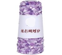 100g Colorful Butterfly Yarn - Hand-Woven DIY Wool Ball with Color Beads for Crafting and Knitting Projects(Taropurplecolor32#)