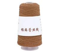 100g Cotton and Linen Lace Thread, Multi-color Hand-Knitted Thread (Color : 1 coffee color)