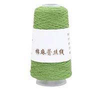 100g Cotton and Linen Lace Thread, Multi-color Hand-Knitted Thread (Color : 2 Green)
