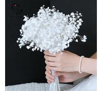 100g de Gypsophile Blanche Naturelle Préservée, Fleurs Séchées pour Bouquet de Mariage, Cadeau de Couple, Décoration de Baptême, Remplissage de Vase Décoratif Orange