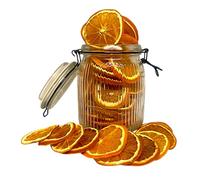 100g - Décoration pour Cocktail, Pâtisserie ou Intérieur - Orange Déshydratée/Séchée - Comestible - Bocal à Fermeture Mécanique - Orange Déshydratée - Orange Séchée - Oranges - Décoration Maison.