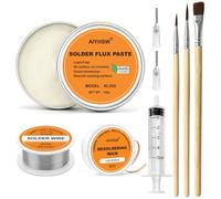 100g Flux Soudure Electronique Kit,Sans Plomb Pate a Souder Etain Tresses