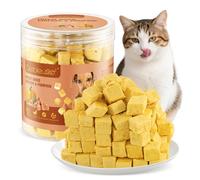 100g Friandises Lyophilisées pour Chats et Chiens, 100% Poulet Lyophilisé et Potiron, Collation Saine et Riche en Protéines - sans Additifs ni Conservateurs
