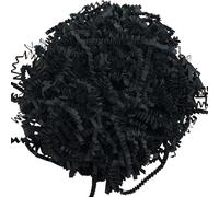 100g Frisure Papier Kraft Déchiqueté,Raffia Shredded Remplissage Matériau pour Remplissage Boite Cadeau Calage Carton des Noel Fournitures de Fête et Paniers Boîtes Emballage Cadeau (Noir)