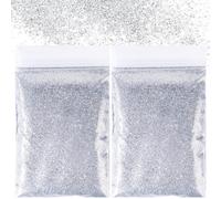 100g Poudre à Paillettes Argent Peinture Pailletée Fines Scintillant en PET Accessoire Loisirs Créatif Décoration Maquillage Ongles Nail Bricolage Artisanat Carte pour Fête Noël Mariage Anniversaire
