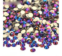 100g SS6 SS10 SS12 SS16 SS20 SS30 Strass en verre de couleur Non Hot Fix Strass à dos plat Pierres à ongles DIY-47 Violet coloré AB-SS10 100g 14400 pièces