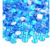 100g SS6 SS10 SS12 SS16 SS20 SS30 Strass en verre de couleur Non Hot Fix Strass à dos plat Pierres à ongles DIY-16 Capril Blue-SS12 100g 14400 pièces