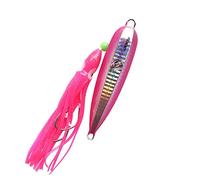 100g120g150g200g Jig Metal Head Octopus Jupe Japon Kingfish Snapper mérou Lente Jigging Pêche en Eau salée Lure DaJiKan (Color : Pink per pcs, Size : 100g)
