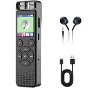 100GB Enregistreur Vocal,Dictaphone avec Lecture et Enregistrement à Commande vocale,Enregistreur Audio avec réduction du Bruit pour Les conférences,Les réunions(écouteurs Inclus).[V148]