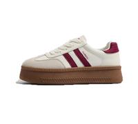 100junzidao Baskets à Semelles compensées pour Femmes Chaussures légères et polyvalentes pour étudiantes Chaussures de Marche décontractées et Tendance pour se Promener Beige 38