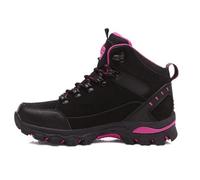 100junzidao Bottes d'alpinisme imperméables à Tige Haute Chaussures de randonnée Tout Terrain Chaussures de Marche antidérapantes et résistantes Voyage Noir 37