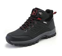100junzidao Bottes de randonnée à Tige Haute, Chaussures de Marche et de Trekking imperméables pour Le Printemps et l'automne, Chaussures d'entraînement légères pour Les Voyages Noir 40