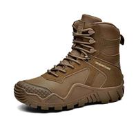 100junzidao Bottes de randonnée Chaussures de Marche imperméables à Tige Haute Chaussures d'entraînement Tout-Terrain légères et Confortables pour Hommes et Femmes d'escalade Marron 39