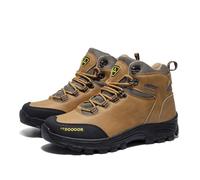 100junzidao Bottes de randonnée et d'alpinisme imperméables à Tige Haute Chaussures d'escalade et de Camping légères pour l'extérieur Chaussures de Sport Tout-Terrain pour l'entraînement Marron 40