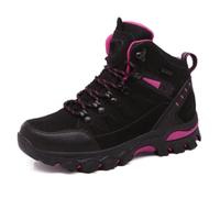 100junzidao Bottes de Randonnée Imperméables Cheville-Haute Femmes - Chaussures de Randonnée Légères à Tige Haute Hommes Protection des Orteils Anti-Coup pour Entra?Nement