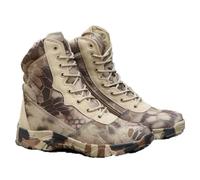 100junzidao Bottes de Randonnée Imperméables pour Femmes, Chaussures de Trekking à Tige Haute Camouflage, Chaussures d'Entraînement de Combat Tout-Terrain pour Hommes Extérieur/Escalade