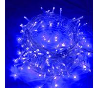 100M 1000LEDs, 8 modes d'éclairage, IP44 étanche LED Noël Guirlande lumineuse, lumière de bande de jardin, lumière de décoration intérieure, éclairage de fête, bleu