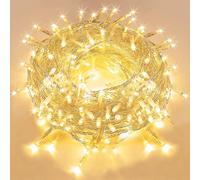 100M 1000LEDs, 8 modes d'éclairage, IP44 Guirlande lumineuse de Noël à LED étanche, lumière de bande de jardin, lumière de décoration intérieure, éclairage de fête, blanc chaud