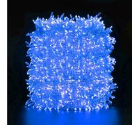 100M 2000LEDs, 8 modes d'éclairage, IP44 Guirlande lumineuse de Noël à LED étanche, lumière de bande de jardin, lumière de décoration intérieure, éclairage de fête, bleu