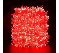 100M 2000LEDs, 8 modes d'éclairage, IP44 Guirlande lumineuse de Noël à LED étanche, lumière de bande de jardin, lumière de décoration intérieure, éclairage de fête, rouge