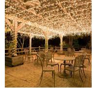 100M 600 LED Guirlande Lumineuse Carnaval Mariage Extérieur Jardin Intérieur Éclairage-8 modes-1pc-avec une protection IP44-2700K