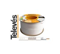 100M Cable Coaxial Blanc 17 Vatc Classa Televes 2127 Cxt-1