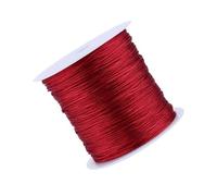 100m Corde Satinée Nylon 0.8mm - Cordon Macramé pour Bricolage Bijoux Collier Bracelet Perles Accessoires Création