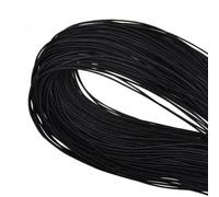 100m Cordon Elastique, 0.8mm Noir Cordon en Caoutchouc Élastique, Cordon d'Artisanat Extensible pour Bracelet Perle, Fils Elastique pour Bricolage Couture Travaux Manuels Fabrication de Bijoux (black)