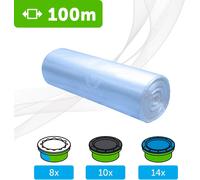 100m. Eco Recharge De Sac Pour Poubelle À Couches Compatible Avec Tommee Tippee : Twist And Click, Simplee, Tec Compatible Avec Angel Ou Litière Liter Locker Ii. Rapide Et Facile À Utiliser.